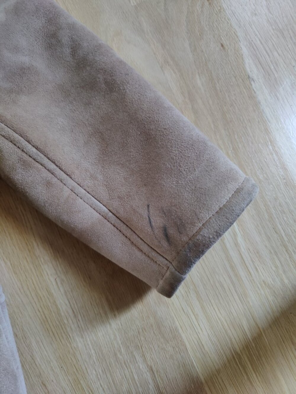 Shearling Leather Jacket XXL Vintage Mid Century - Picture 8 of 13